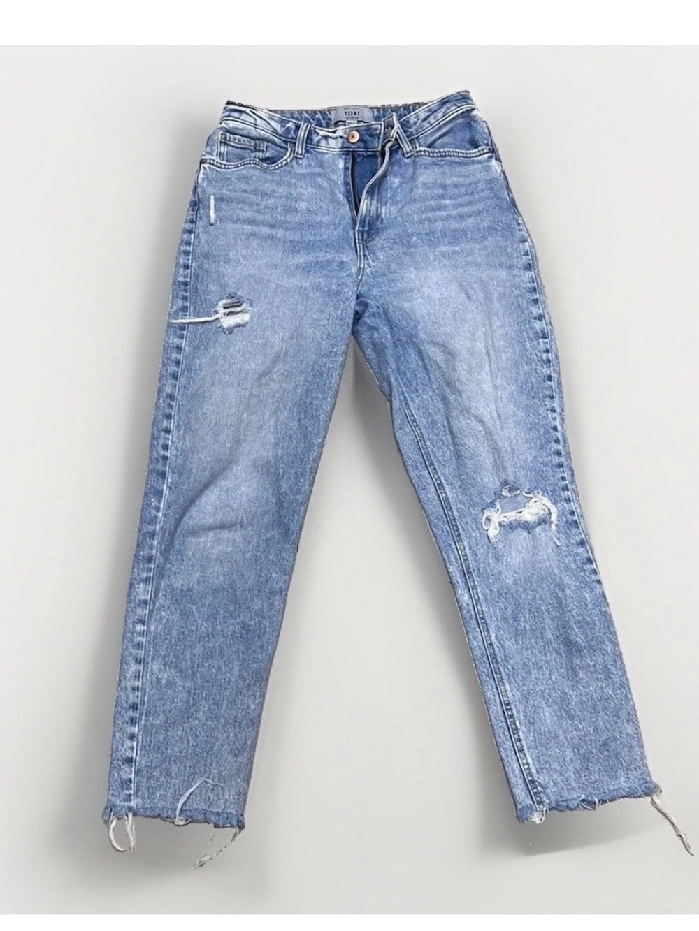 New Look Light Blue Distressed Boyfriend Jeans